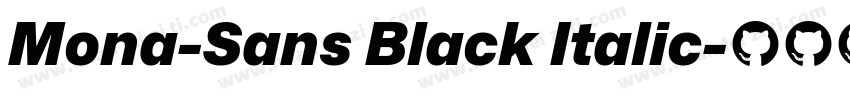 Mona-Sans Black Italic字体转换